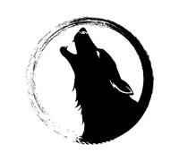 Oedim Pack 5 Pegatinas Lobo | 9 x 9 cm | Adhesivo de Fácil Colocación | Pegatina para Coche Económica y Resistente