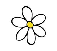 Oedim Pack 5 Pegatinas Margarita | 10 x 10 cm | Adhesivo de Fácil Colocación | Pegatina para Coche Económica y Resistente