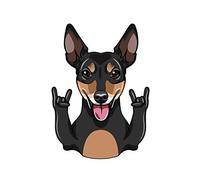 Oedim Pack 5 Pegatinas Perro 8 x 14 cm | Adhesivo de Fácil Colocación | Pegatina para Coche Económica y Resistente