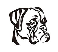 Oedim Pack 5 Pegatinas Perro Boxer | 12 x 11cm | Adhesivo de Fácil Colocación | Pegatina para Coche Económica y Resistente