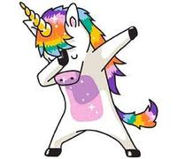 Oedim Pack 5 Pegatinas Unicornio Dab | 8 x 9 cm | Adhesivo de Fácil Colocación | Pegatina para Coche Económica y Resistente