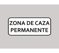 Oedim Pack 5 Señales de Zona de Caza Permanente | 40x17cm | Zona de Caza Permanente, Coto Privado, Reserva Activa | Señaletica en Material Aluminio Blanco Resistente de 3mm | Duradera y Económica