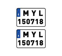 Oedim Pack de 2 Matriculas Coche Decorativas Personalizadas, 33,2x21,2cm, Divertida y Original, Fabricada en PVC