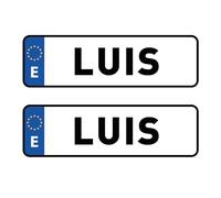 Oedim Pack de 2 Matrículas Coche Decorativas Personalizadas, 39,6x11,6cm, Fabricada en PVC, Divertida y Original