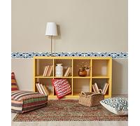 Oedim Pack De 5 Unidades 120 x 15 cm Cenefa autoadhesiva Vinilo para Pared Ornamento Azul