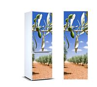 Oedim Pegatinas Vinilo para Frigorífico Rama de Olivo Aceitunas Verdes | Varias Medidas 200 x 70 cm | Adhesivo Resistente y de Fácil Aplicación | Pegatina Adhesiva Decorativa de Diseño Elegante