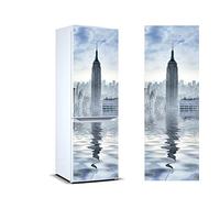 Oedim Pegatinas Vinilo para Frigorífico Torre Nueva York | Varias Medidas 185x60cm | Adhesivo Resistente y de Fácil Aplicación | Pegatina Adhesiva Decorativa de Diseño Elegante