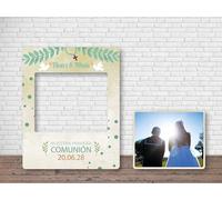 Oedim Photocall + Cartel Comunión Mellizos Personalizado, 80x100cm, Eventos o Celebraciones puntuales, Ventana Troqueladas, Photocall Divertido