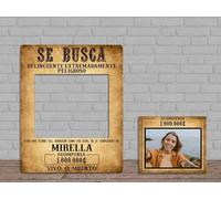 Oedim Photocall + Cartel Cumpleaños Se Busca Personalizado, 80x100cm, 54x45cm, photocall Decorativo para cumpleaños, decoración para Eventos