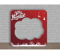 Oedim Photocall en Cartón Feliz Navidad | 90x90cm | Photocall Económico y Original | Photocall Troquelado