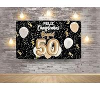 Oedim Photocall en Lona Feliz Cumpleaños Personalizado Nombre y Número 2 + Attrezos | 185 x 110 cm | Photocall Económico y Original |