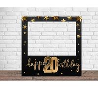 Oedim Photocall Feliz 20 Cumpleaños Estrellas 100 x100 cm | Regalos para Cumpleaños | Photocall Económico y Original | Ideas para Regalos | Regalos Personalizados de Cumpleaños