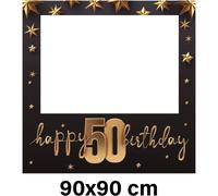 Oedim Photocall Feliz 50 Cumpleaños, 100x100cm, Eventos o Celebraciones puntuales, Ventana Troqueladas, Photocall Divertido