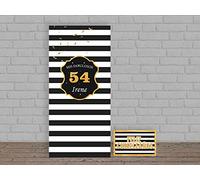 Oedim Photocall para Cumpleaños Personalizado en Lona + Cartel en Cartón Blanco y Negro | Varias Carteles | Photocall Personalizado Económico y Original |