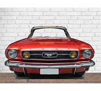 Oedim Photocall Personalizado para Bodas en Cartón Ford Mustang Rojo 242x141cm | Económico y Original | Troquelado