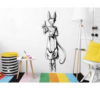 Oedim Vinilo de Pared Tamaño Real Dragon Ball Super Beerus Blanco y Negro Producto Oficial | 44x110 cm |Vinilo para Paredes | Producto Original | Vinilo Adhesivo | Mural | Decoración Hogar | DBS