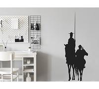Oedim Vinilo Decorativo Pared Don Quijote y Sancho | 90x40cm | Adhesivo Resistente y de Fácil Aplicación | Multicolor | Pegatina Adhesiva Decorativa