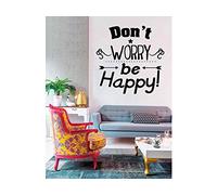 Oedim Vinilo Decorativo Pared Salón Dont Worry Be Happy | Varias Medidas 100x100cm | Pegatina Adhesiva Decorativa de Diseño Elegante