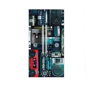 Oedim Vinilo Frigorífico Americano Radiocasettes | 91x176cm | Varias Medidas | Pegatinas de Nevera Económicas y Elegantes | Vinilo Nevera