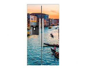 Oedim Vinilo Frigorífico Americano Venecia | 90x180cm | Varias Medidas | Pegatinas de Nevera Económicas y Elegantes | Vinilo Nevera