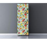 Oedim Vinilo Frigorífico Flores y Frutas, Vinilo Premium, 200x70cm | Adhesivo Resistente y de Fácil Aplicación | Pegatinas de Nevera Económicas y Elegantes | Vinilo Nevera