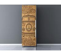 Oedim Vinilo Frigorífico Hippie Vintage 185x70cm | Adhesivo Resistente | Pegatinas de Nevera Económicas y Elegantes | Vinilo Nevera