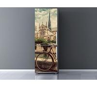 Oedim Vinilo Frigorífico Vistas a Notre Dame, Vinilo Premium, 185x60cm | Adhesivo Resistente y de Fácil Aplicación | Pegatinas de Nevera Económicas y Elegantes | Vinilo Nevera