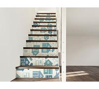 Oedim Vinilo para Escaleras Casas | 16 Pegatinas Adhesivas para Paredes Escaleras | Vinilo Decorativo | Varias Medidas 100 x 18 cm | Escaleras | Decoración Escaleras Huellas Contrahuellas