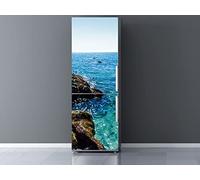 Oedim Vinilo para Frigorífico Cala de Maro 185x60cm | Adhesivo Resistente y Económico | Pegatina Adhesiva Decorativa de Diseño Elegante