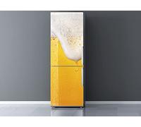Oedim Vinilo para Frigorífico Cerveza Espumosa 200x60cm | Adhesivo Resistente y Económico | Pegatina Adhesiva Decorativa de Diseño Elegante