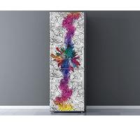 Oedim Vinilo para Frigorífico Colorido 185 x 70 cm Resistente y de Facil Aplicación | Pegatina Adhesiva Decorativa de Diseño Elegante, Multicolor, 185x70