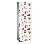 Oedim Vinilo para Frigorífico Helados Regaliz 185 x 60 cm | Adhesivo Resistente y de Fácil Aplicación | Pegatina Adhesiva Decorativa de Diseño Elegante