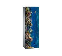 Oedim Vinilo para Frigorífico Imitación Óleo Peces 185x70cm | Adhesivo Resistente y Económico | Pegatina Adhesiva Decorativa de Diseño Elegante