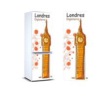 Oedim Vinilo para Frigorífico Londres Big Ben | Varias Medidas 185x60cm | Adhesivo Resistente | Pegatina Adhesiva Decorativa de Diseño Elegante