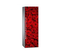 Oedim Vinilo para Frigorífico Rosas Rojas 185x60cm | Adhesivo Resistente y Económico | Pegatina Adhesiva Decorativa de Diseño Elegante
