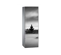 Oedim Vinilo para Frigorífico Yoga Entre Las Nubes 185x60cm | Adhesivo Resistente y Económico | Pegatina Adhesiva Decorativa de Diseño Elegante