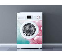 Oedim Vinilo para Lavadoras Flor Rosa | Varias Medidas 70x70cm | Adhesivo Resistente y de Fácil Aplicación | Pegatina Adhesiva Decorativa de Diseño Profesional