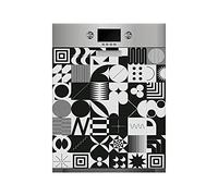 Oedim Vinilo para Lavavajillas Blanco y Negro Abstracto, Vinilo Decorativo para lavavajillas, decoración para cocinas, Pegatina lavavajillas