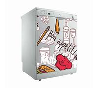 Oedim Vinilo para Lavavajillas Bon Appetit ¡ | Varias Medidas 65x75cm | Adhesivo Resistente y de Facil Aplicación | Pegatina Adhesiva Decorativa de Diseño Elegante