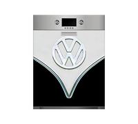 Oedim Vinilo para Lavavajillas Furgo Hippie Negro, vinilo decorativo para lavavajillas, 50x65cm, decoración para cocinas, pegatina lavavajillas-