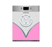 Oedim Vinilo para Lavavajillas Furgo Hippie Rosa, Vinilo Decorativo para lavavajillas, 50x65cm, decoración para cocinas, Pegatina lavavajillas-