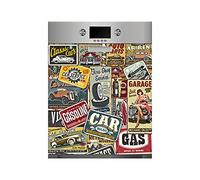 Oedim Vinilo para Lavavajillas Matriculas de Coches, Vinilo Decorativo para lavavajillas, decoración para cocinas, Pegatina lavavajillas