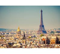 Oedim Vinilo Ventana Varias Medidas 115x100cm | Adhesivo Incluido | Decoracion Habitación |Paris, Torre Eiffel Vista panoramica | Multicolor | Diseño Elegante |