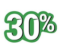 Oedim Vinilos para Escaparates Decoración Rebajas 2 | Descuento del 30% | 50x35cm | Vinilo Adhesivo | Decora tu escaparate | Pegatinas Adhesivas Escaparate | Vinilos para Negocios