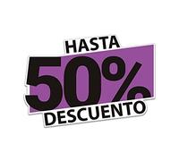 Oedim Vinilos para Escaparates Decoración Rebajas | Descuento del 50% | 50x35cm | Vinilo Adhesivo | Decora tu escaparate | Pegatinas Adhesivas Escaparate | Vinilos para Negocios