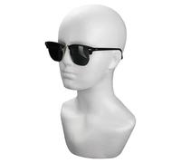 Oefenpophoofd - Mannelijke schuimmannequin, cosmetologietrainingsmodel, wit displayhoofd, duurzame stylingvorm | voor Brillen Hoeden Sjaals Koptelefoons Haarstukjes Pruiken Sieraden Kunst Ambachten Sa