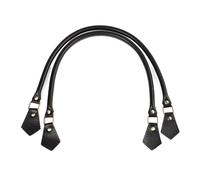 OEFNOCLKG Compatible con 2 uds., 40cm, 50cm, 60cm, Cuero de Vaca, Color Negro, Tostado, Bolsa de café, asa, Correa de Repuesto for Hombro(Black,50cm)