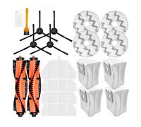 OEFNOCLKG Compatible con el Robot Aspirador autolimpiable Xiaomi Roidmi EVA SDJ06RM, Cepillo Lateral Principal, Filtro, Bolsas y paño de fregona(Set1)