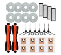 OEFNOCLKG Compatible con Xiaomi Robot Aspirador X20 MAX / D109GL Accesorios Cepillo Lateral Principal Filtro Mopa Paño Bolsa Pieza Reemplazo(Plum)