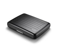 ÖGON -DESIGNS- Cartera de Aluminio, Gran Capacidad con Cierre metálico, protección RFID contra el fraude y la desmagnetización, Modelo Smart Case Oslo Large